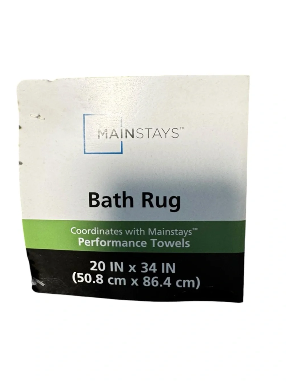 NWTS Mainstay 20” x 34” Soothing Gray Polyester Bath Rug Mat w Latex Backing